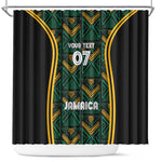 Afro-Jamaica Custom Shower Curtain Reggae Boyz Ethnic Motifs