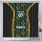 Afro-Jamaica Custom Shower Curtain Reggae Boyz Ethnic Motifs