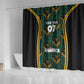 Afro-Jamaica Custom Shower Curtain Reggae Boyz Ethnic Motifs