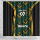 Afro-Jamaica Custom Shower Curtain Reggae Boyz Ethnic Motifs