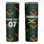 Afro-Jamaica Custom Skinny Tumbler Reggae Boyz Ethnic Motifs