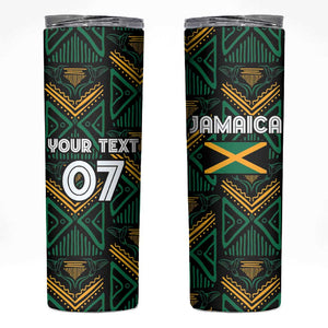 Afro-Jamaica Custom Skinny Tumbler Reggae Boyz Ethnic Motifs