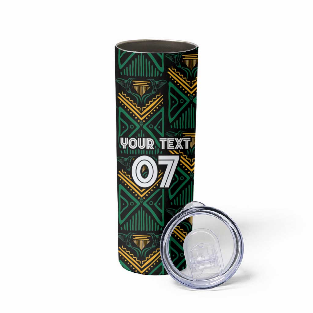 Afro-Jamaica Custom Skinny Tumbler Reggae Boyz Ethnic Motifs
