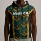 Afro-Jamaica Custom Sleeveless Zip Hoodie Reggae Boyz Ethnic Motifs - African Pride