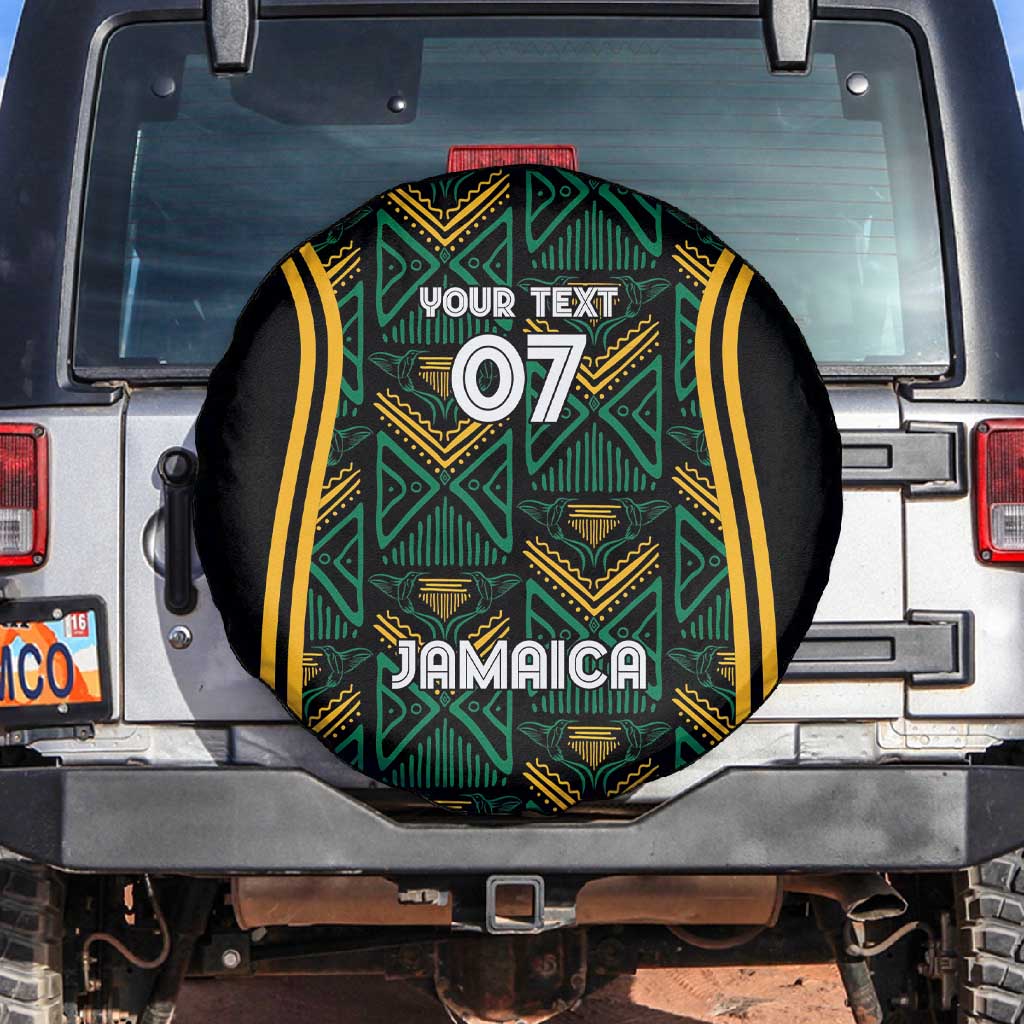Afro-Jamaica Custom Spare Tire Cover Reggae Boyz Ethnic Motifs
