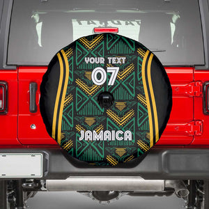 Afro-Jamaica Custom Spare Tire Cover Reggae Boyz Ethnic Motifs