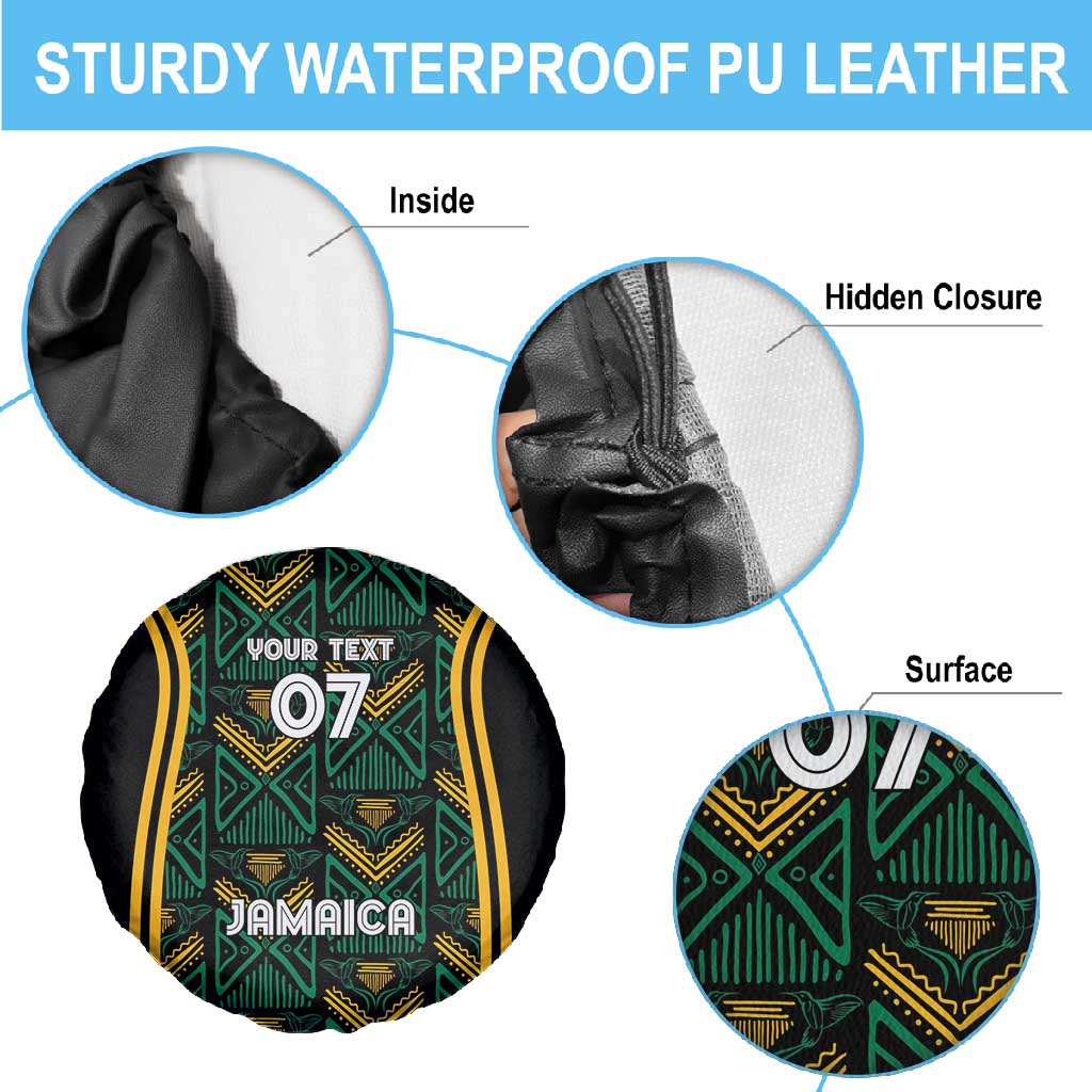 Afro-Jamaica Custom Spare Tire Cover Reggae Boyz Ethnic Motifs