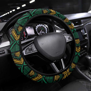 Afro-Jamaica Steering Wheel Cover Reggae Boyz Ethnic Motifs
