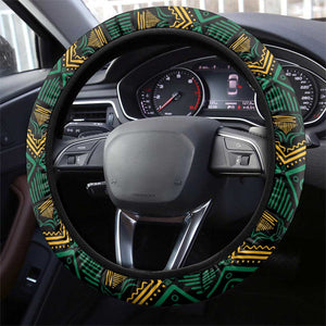 Afro-Jamaica Steering Wheel Cover Reggae Boyz Ethnic Motifs
