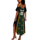 Afro-Jamaica Custom Summer Maxi Dress Reggae Boyz Ethnic Motifs