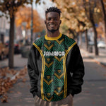 Afro-Jamaica Custom Sweatshirt Reggae Boyz Ethnic Motifs