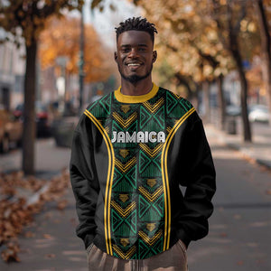 Afro-Jamaica Custom Sweatshirt Reggae Boyz Ethnic Motifs