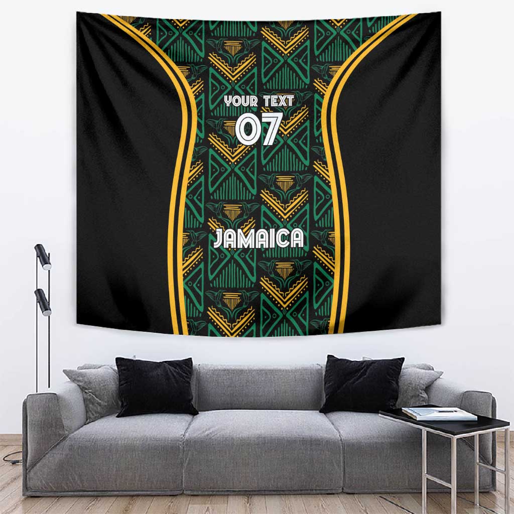 Afro-Jamaica Custom Tapestry Reggae Boyz Ethnic Motifs