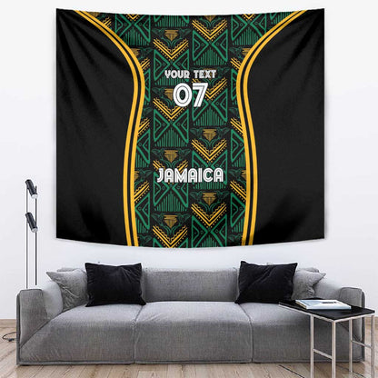 Afro-Jamaica Custom Tapestry Reggae Boyz Ethnic Motifs
