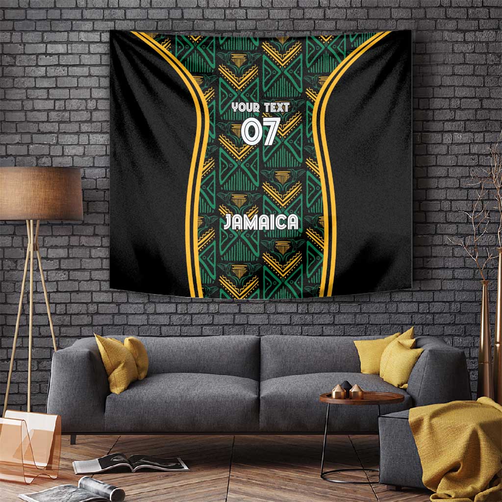 Afro-Jamaica Custom Tapestry Reggae Boyz Ethnic Motifs