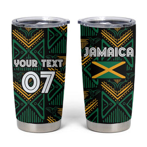 Afro-Jamaica Custom Tumbler Cup Reggae Boyz Ethnic Motifs