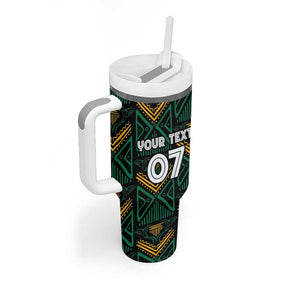 Afro-Jamaica Custom Tumbler With Handle Reggae Boyz Ethnic Motifs