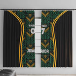 Afro-Jamaica Custom Window Curtain Reggae Boyz Ethnic Motifs