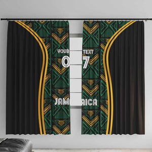 Afro-Jamaica Custom Window Curtain Reggae Boyz Ethnic Motifs