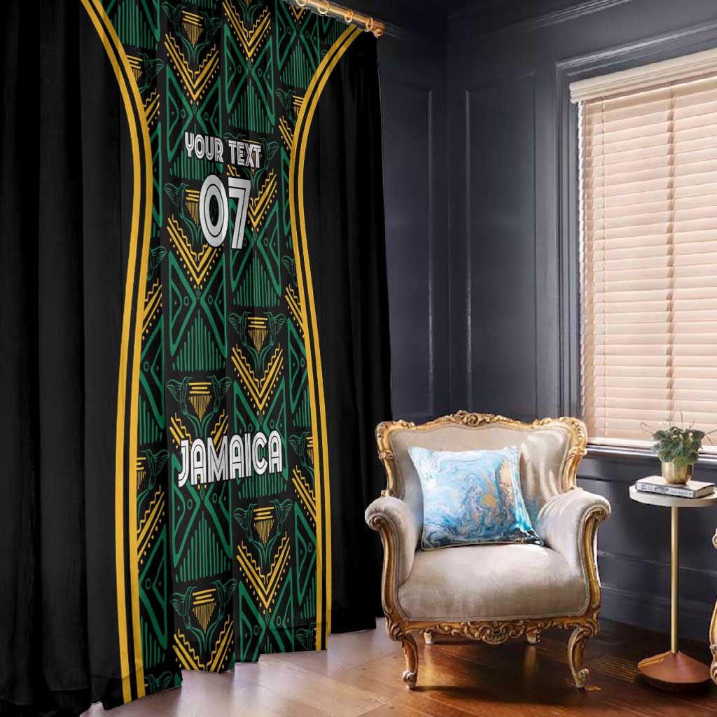 Afro-Jamaica Custom Window Curtain Reggae Boyz Ethnic Motifs