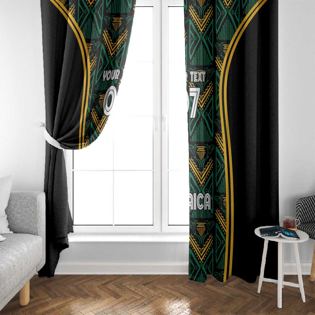 Afro-Jamaica Custom Window Curtain Reggae Boyz Ethnic Motifs