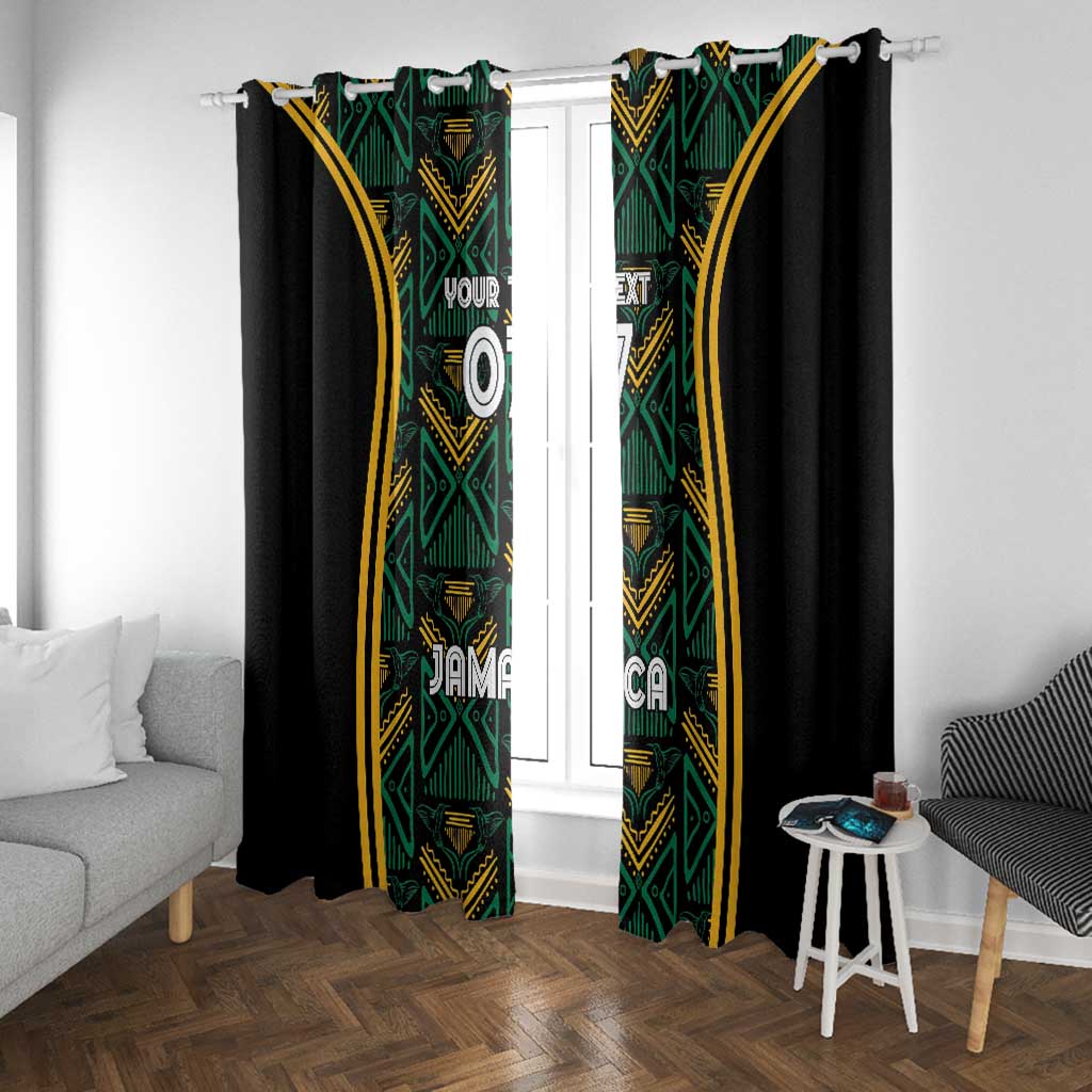 Afro-Jamaica Custom Window Curtain Reggae Boyz Ethnic Motifs
