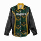 Afro-Jamaica Custom Women Casual Shirt Reggae Boyz Ethnic Motifs LT7