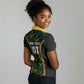 Afro-Jamaica Custom Women Polo Shirt Reggae Boyz Ethnic Motifs