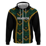 Afro-Jamaica Custom Zip Hoodie Reggae Boyz Ethnic Motifs