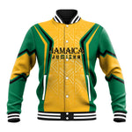 Afro-Jamaica Custom Baseball Jacket Golden Ethnic Motifs