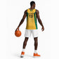 Afro-Jamaica Custom Basketball Jersey Golden Ethnic Motifs - African Pride