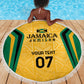 Afro-Jamaica Custom Beach Blanket Golden Ethnic Motifs