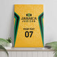 Afro-Jamaica Custom Canvas Wall Art Golden Ethnic Motifs