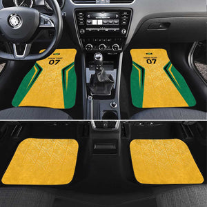 Afro-Jamaica Custom Car Mats Golden Ethnic Motifs