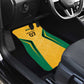 Afro-Jamaica Custom Car Mats Golden Ethnic Motifs