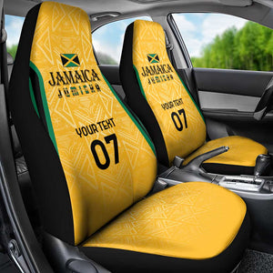 Afro-Jamaica Custom Car Seat Cover Golden Ethnic Motifs