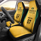 Afro-Jamaica Custom Car Seat Cover Golden Ethnic Motifs