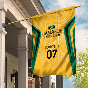 Afro-Jamaica Custom Garden Flag Golden Ethnic Motifs