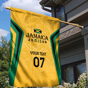 Afro-Jamaica Custom Garden Flag Golden Ethnic Motifs