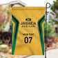 Afro-Jamaica Custom Garden Flag Golden Ethnic Motifs
