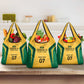 Afro-Jamaica Custom Grocery Bag Golden Ethnic Motifs