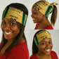 Afro-Jamaica Custom Neck Gaiter Golden Ethnic Motifs LT7