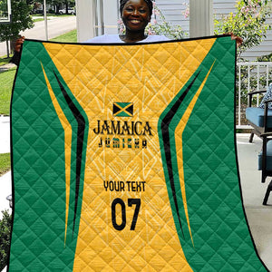 Afro-Jamaica Custom Quilt Golden Ethnic Motifs
