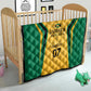 Afro-Jamaica Custom Quilt Golden Ethnic Motifs