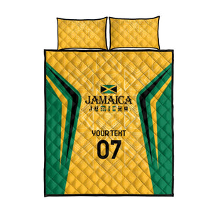 Afro-Jamaica Custom Quilt Bed Set Golden Ethnic Motifs