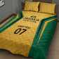 Afro-Jamaica Custom Quilt Bed Set Golden Ethnic Motifs