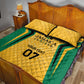 Afro-Jamaica Custom Quilt Bed Set Golden Ethnic Motifs