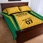 Afro-Jamaica Custom Quilt Bed Set Golden Ethnic Motifs