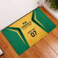 Afro-Jamaica Custom Rubber Doormat Golden Ethnic Motifs