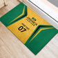 Afro-Jamaica Custom Rubber Doormat Golden Ethnic Motifs